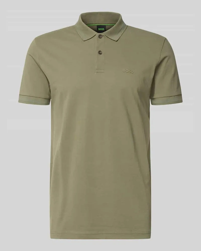 HUGO BOSS Regular Fit Poloshirt aus reiner Baumwolle Modell 'PIO 1 Oliv