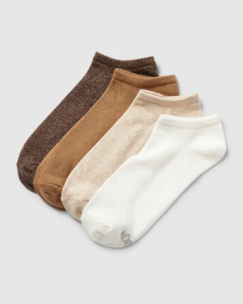 S.Oliver Sneakersocken mit Stretch-Anteil im 4er-Pack 