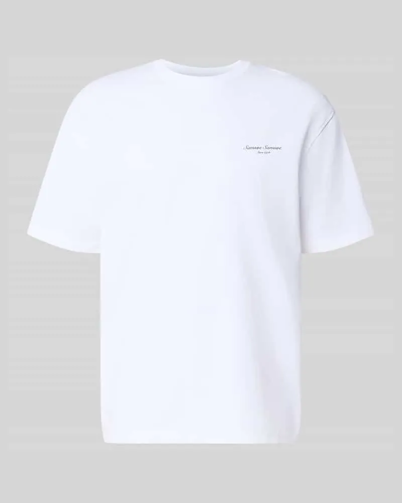 Samsøe & Samsøe T-Shirt mit Label-Stickerei Modell 'Sauni Weiss