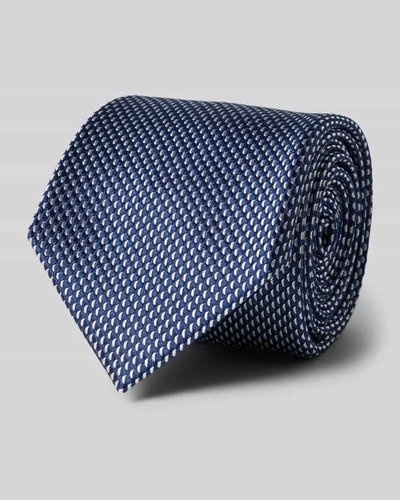 JOOP! Krawatte aus Seide im Allover-Look (8 cm Marine