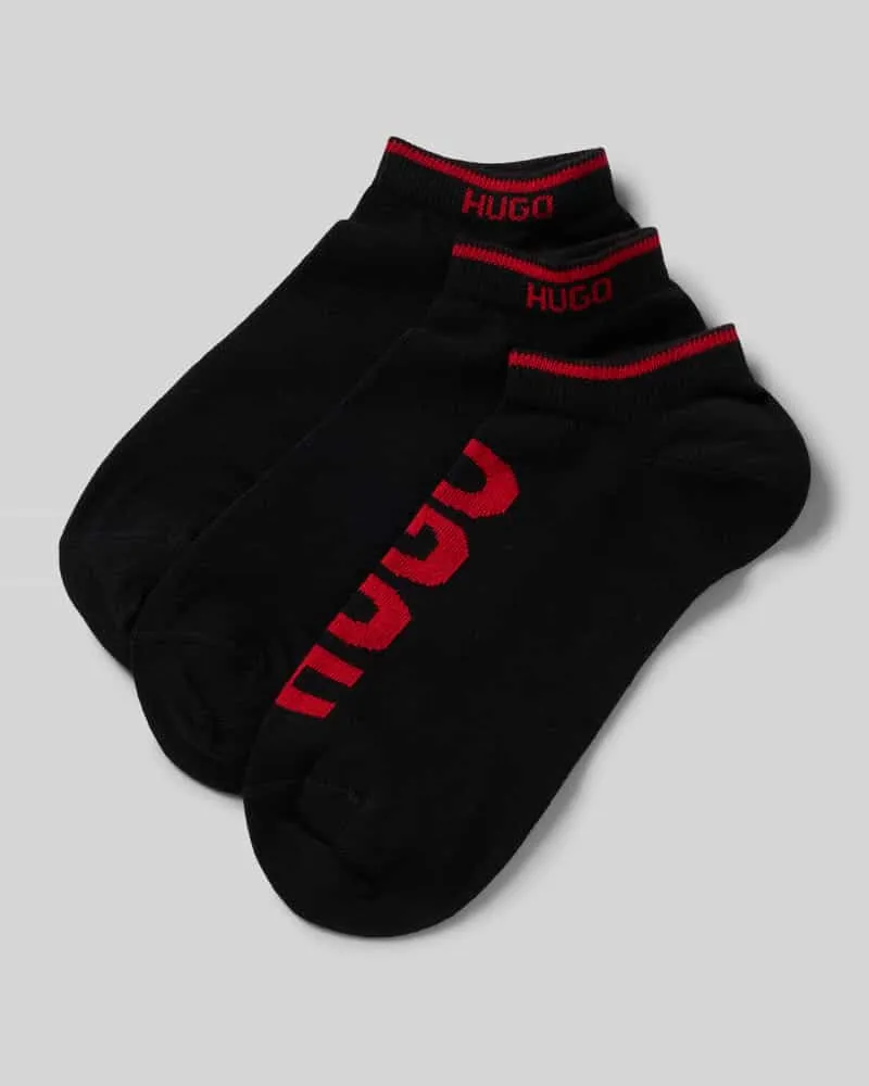 HUGO BOSS Sneaker-Socken mit Logo-Print Black