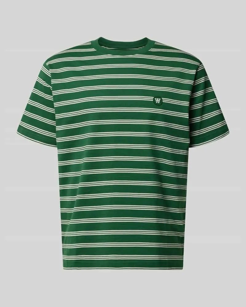 Wood Wood Relaxed Fit T-Shirt mit Logo-Stitching Modell 'Easton Grass