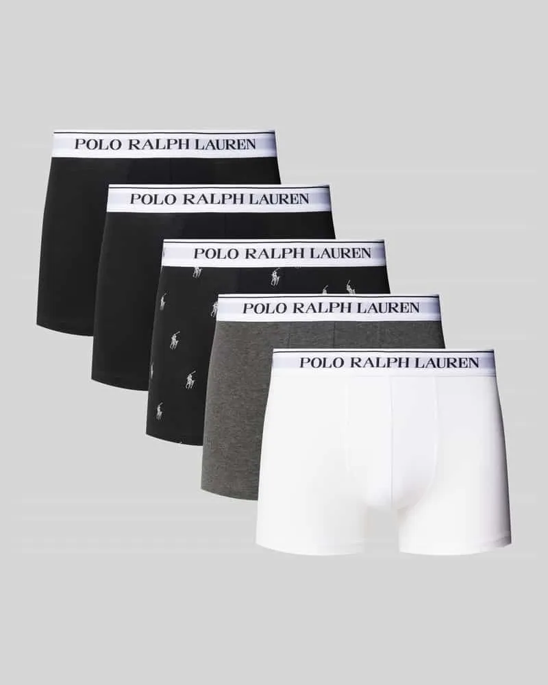 Ralph Lauren Trunks mit elastischem Label-Bund im 5er-Pack 