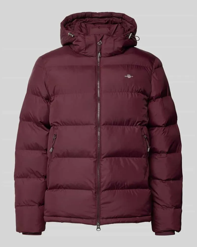 Gant Regular Fit Steppjacke mit Zweiwege-Reißverschluss Bordeaux