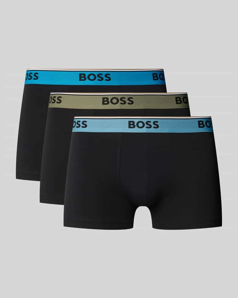 HUGO BOSS Regular Fit Trunks aus Baumwoll-Elasthan-Mix im 3er-Pack 