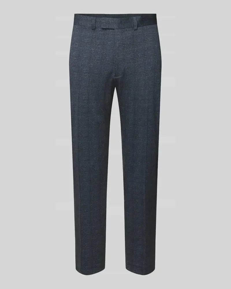 Christian Berg Slim Fit Anzughose mit Gesäßtaschen und Viskose-Anteil Blau