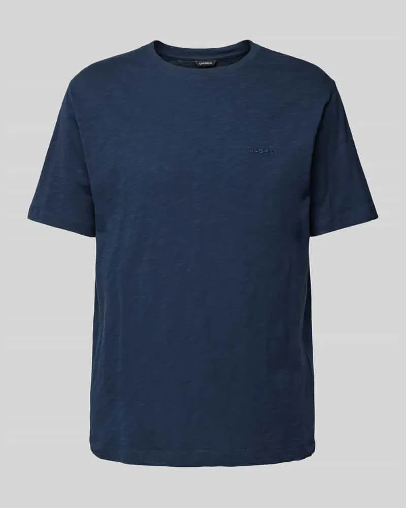 GABBA T-Shirt mit geripptem Rundhalsausschnitt 