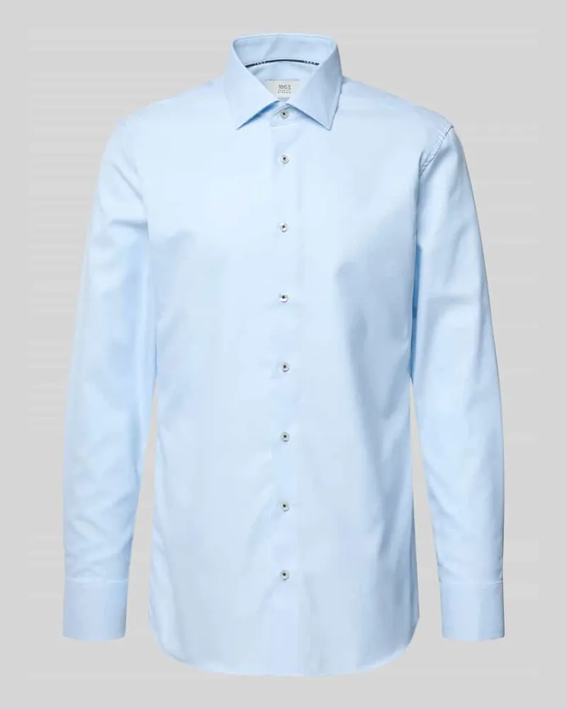 Eterna Slim Fit Business-Hemd mit Kentkragen Bleu