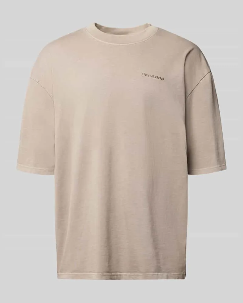 PEGADOR Oversized T-Shirt mit Label-Stitching Graphit