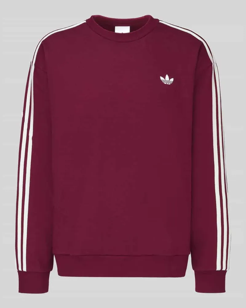 adidas Sweatshirt mit Logo-Detail Bordeaux