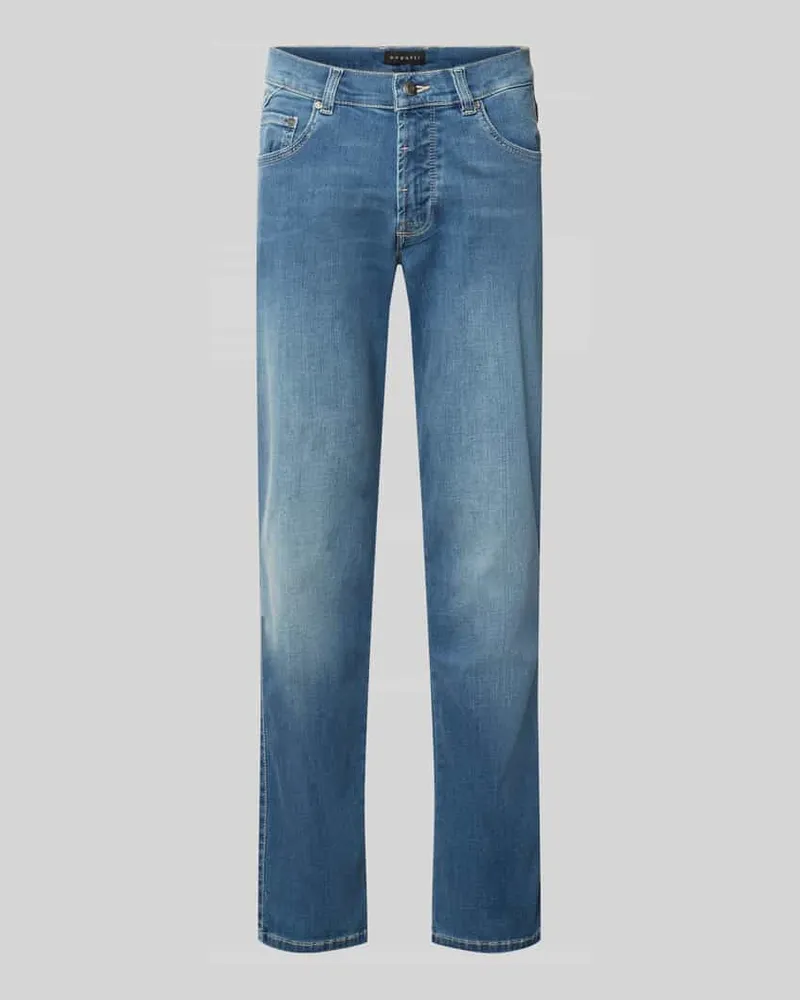 Bugatti Regular Fit Jeans im 5-Pocket-Design Hellblau