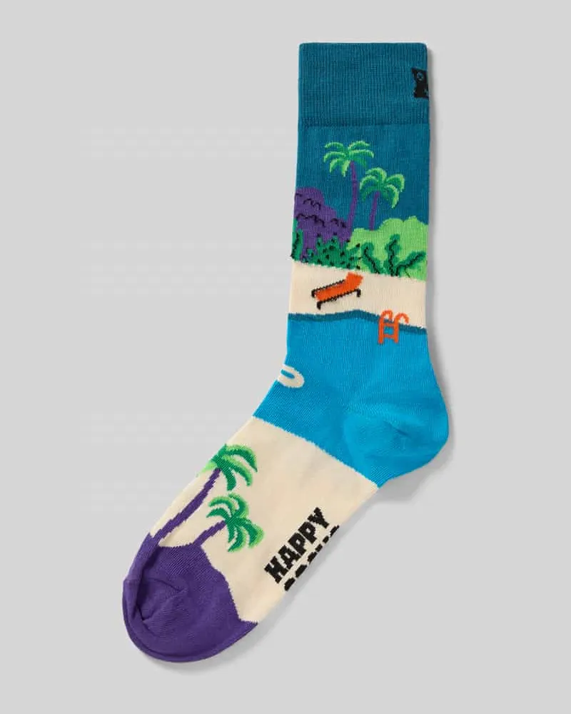 Happy Socks Socken aus Baumwoll-Mix Modell 'POOL SIDE Blau
