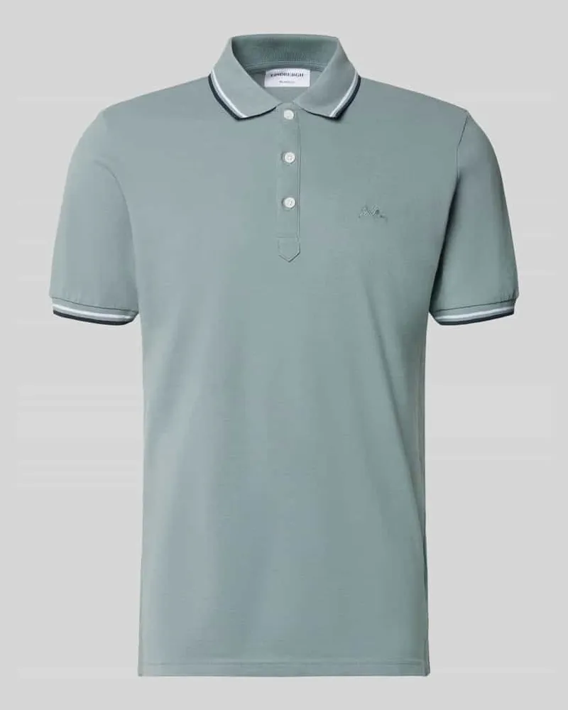 Lindbergh Relaxed Fit Poloshirt mit Kontraststreifen Hellblau
