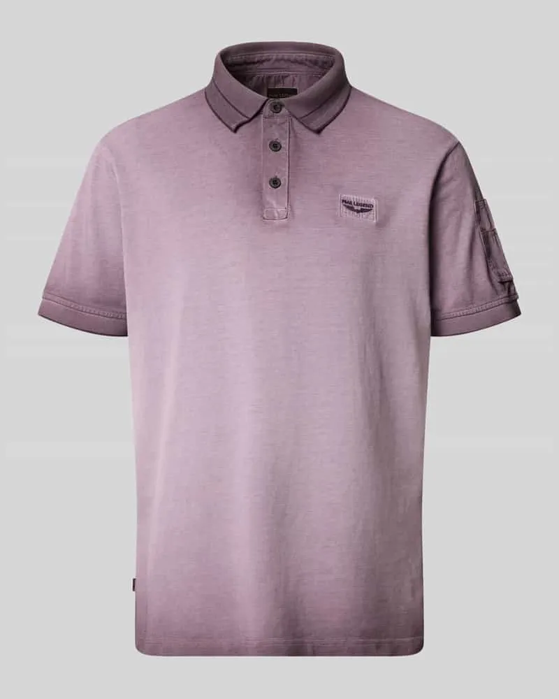 PME Legend Regular Fit Poloshirt mit Label-Stitching Flieder