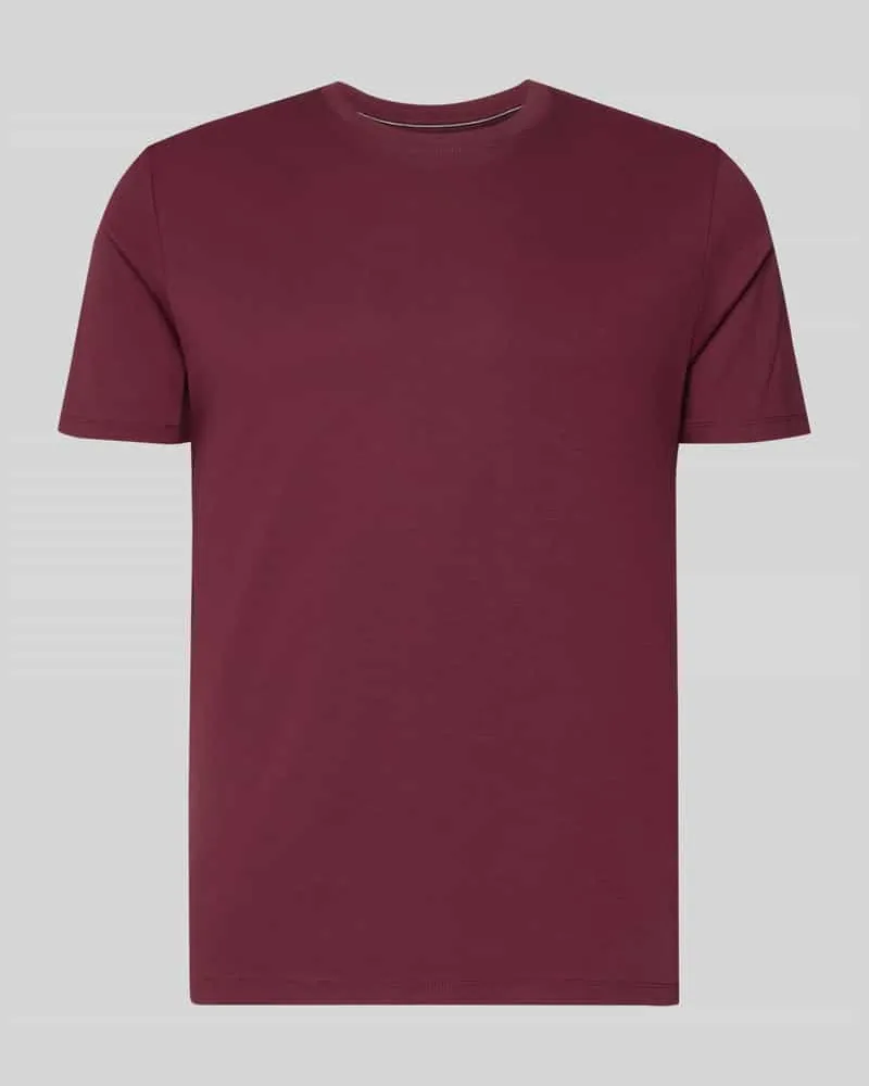 Christian Berg Regular Fit T-Shirt mit Rundhalsausschnitt Pflaume
