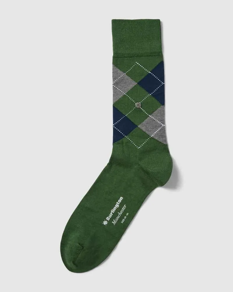 Burlington Socken mit Karomuster Modell 'MANCHESTER 