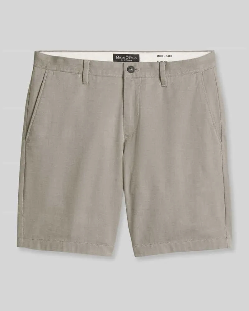 Marc O'Polo Regular Fit Bermuda aus Baumwoll-Elasthan-Mix Modell 'SALO Mittelgrau