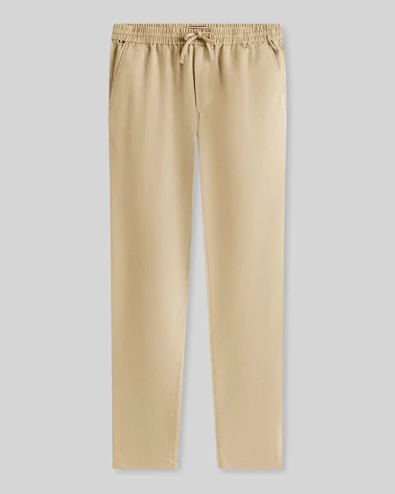 Tommy Hilfiger Tapered Chino aus Leinen-Mix mit Tunnelzug Modell 'HARLEM Beige