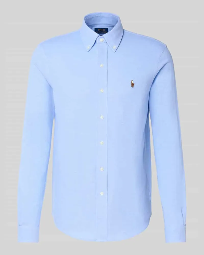 Ralph Lauren Freizeithemd mit Knopfleiste Hellblau