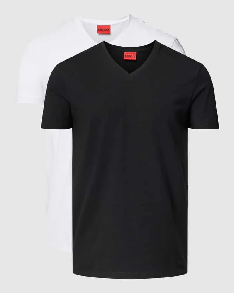 HUGO BOSS T-Shirt mit Logo-Print im 2er-Pack 
