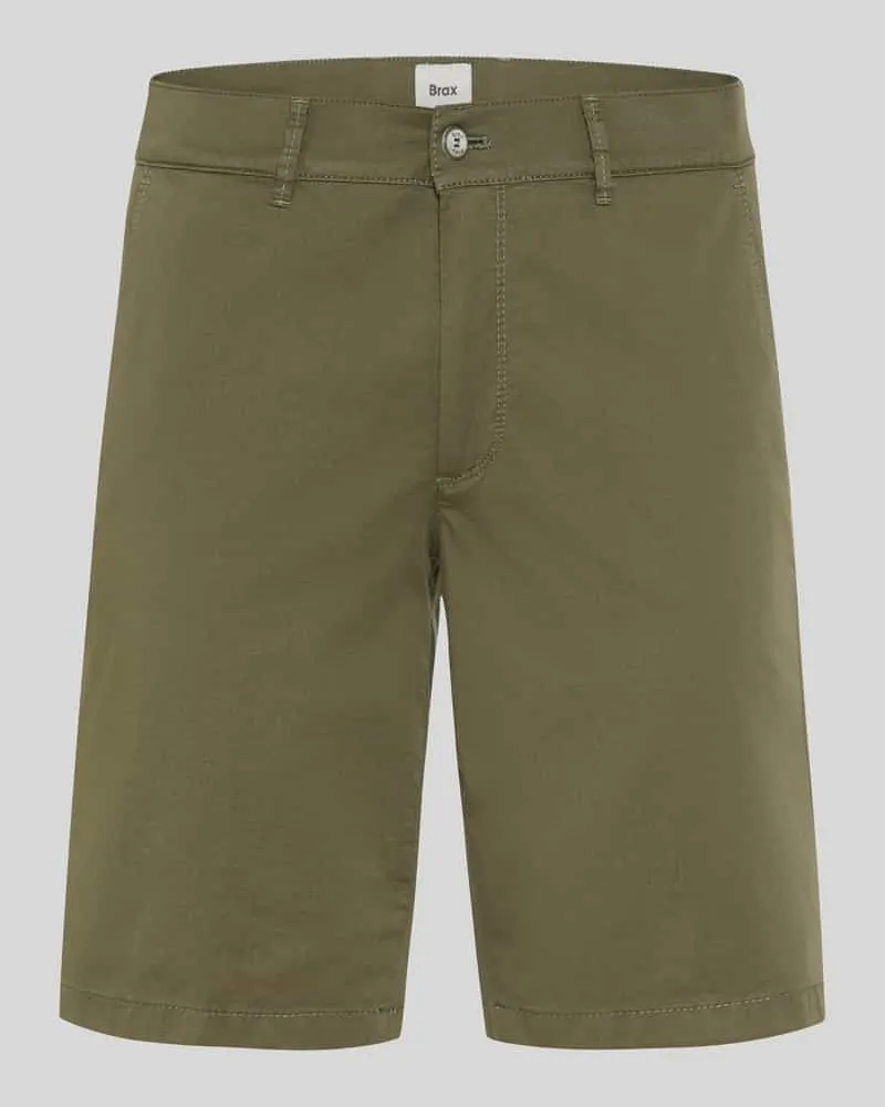 Brax Regular Fit Chinoshorts aus Baumwoll-Mix Modell 'BOZEN Oliv