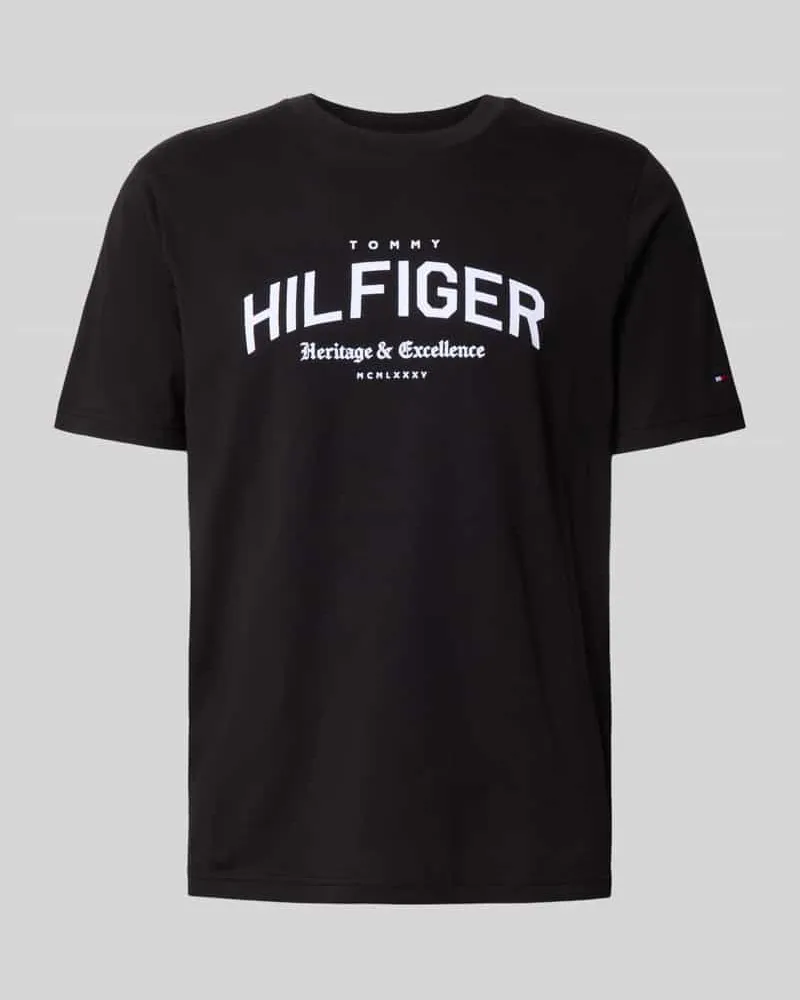 Tommy Hilfiger Regular Fit T-Shirt aus reiner Baumwolle Black
