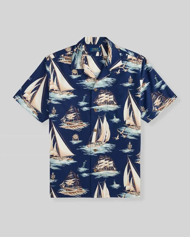 Ralph Lauren Regular Fit Freizeithemd aus reiner Baumwolle Blau