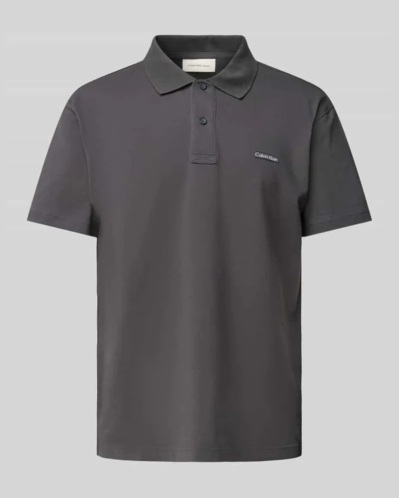 Calvin Klein Poloshirt mit Label-Patch 