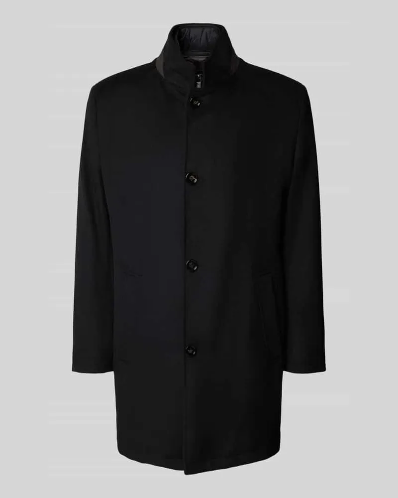 Bugatti Mantel mit Stehkragen Black