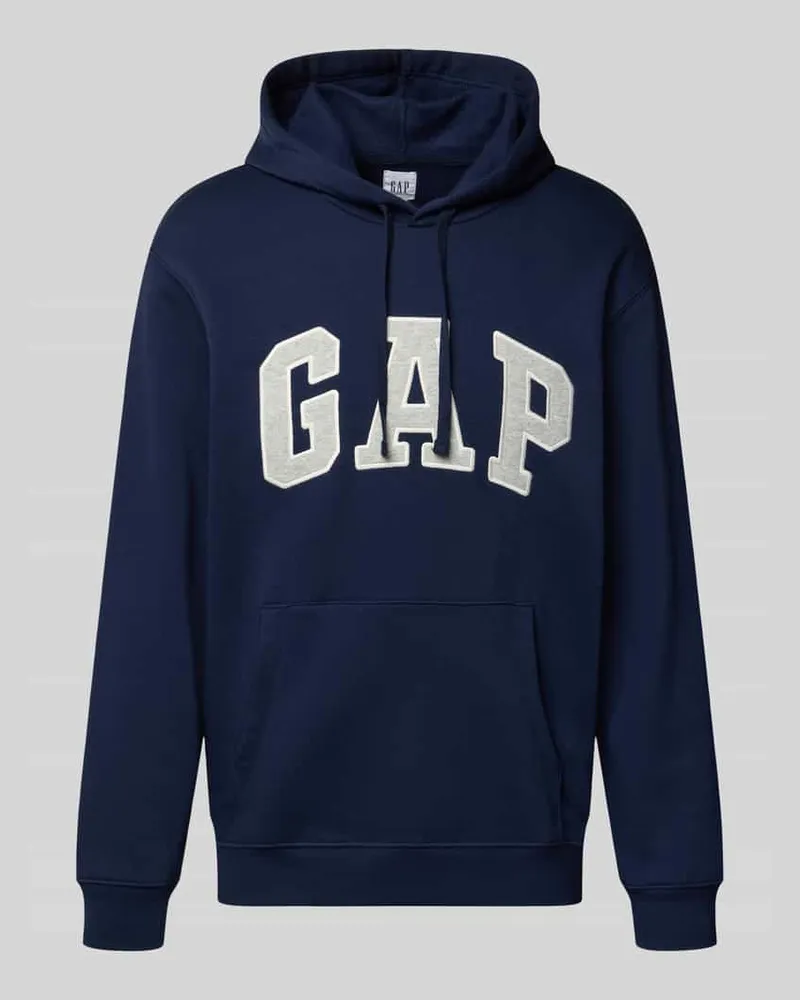GAP Hoodie mit Logo und Känguru-Tasche Marine