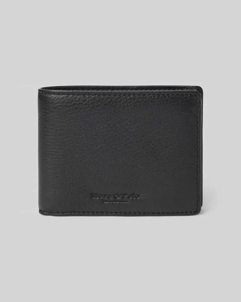 Marc O'Polo Portemonnaie aus Rindsnappa mit Münzfach Black