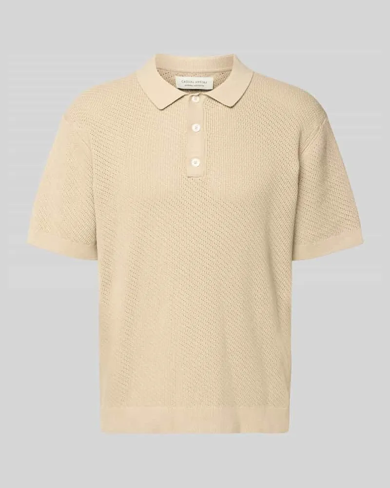Casual Friday Regular Fit Poloshirt mit Label-Detail Modell 'ISAKSSON Beige