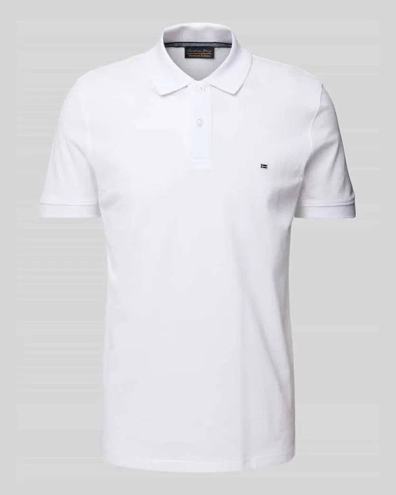 Christian Berg Poloshirt mit Logo-Stitching 