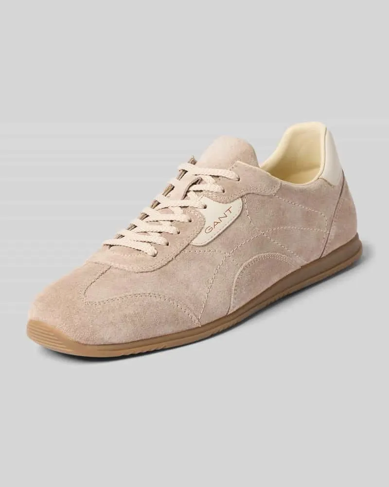 Gant Sneaker aus Leder mit Label-Detail Modell 'Spearclub Sand