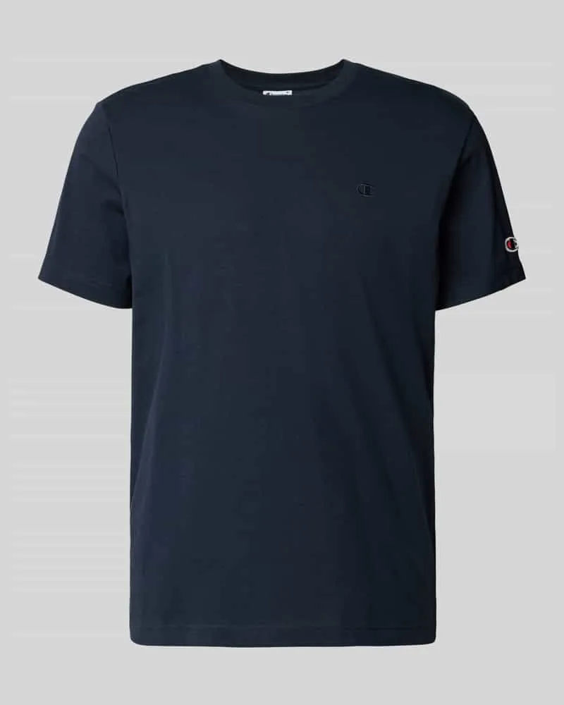 Champion T-Shirt mit Label-Stitchings und Rundhalsausschnitt Marine