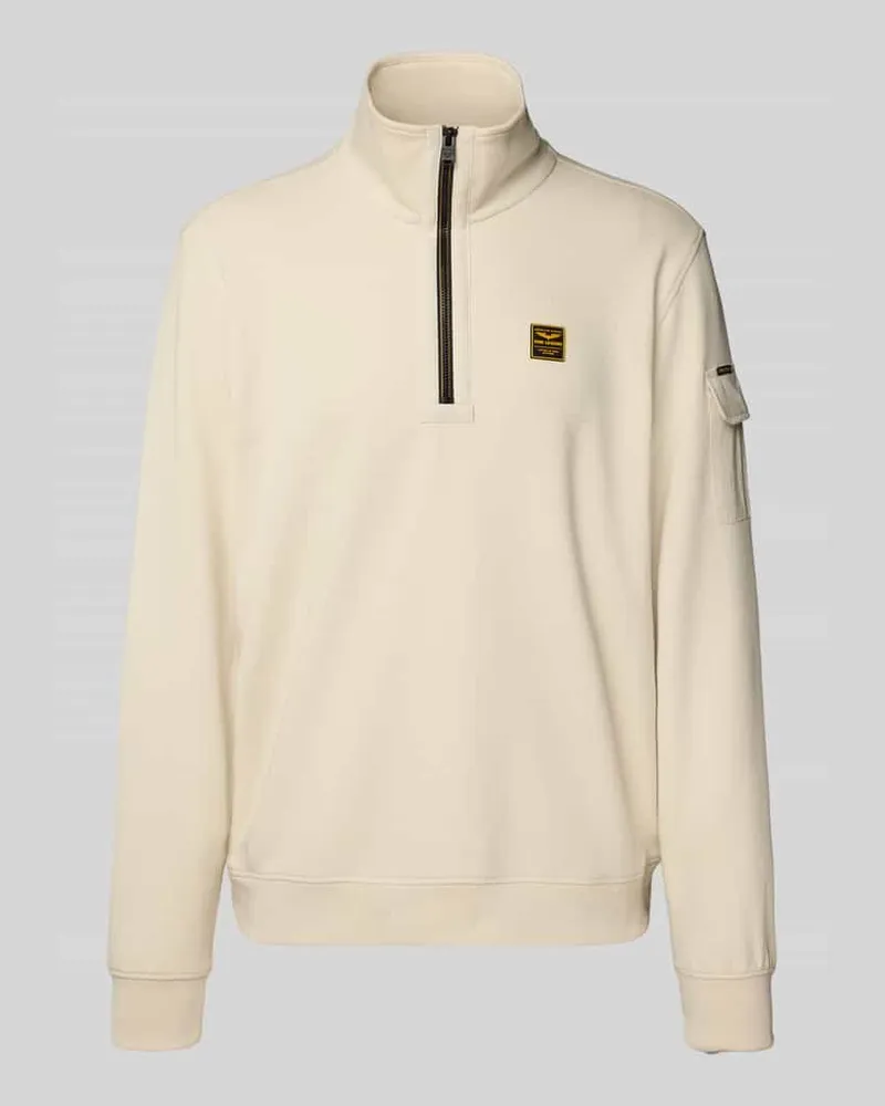 PME Legend Sweatshirt mit Troyer-Kragen und Label-Detail 