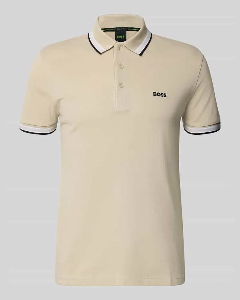 HUGO BOSS Regular Fit Poloshirt aus reiner Baumwolle Modell 'PADDY Beige