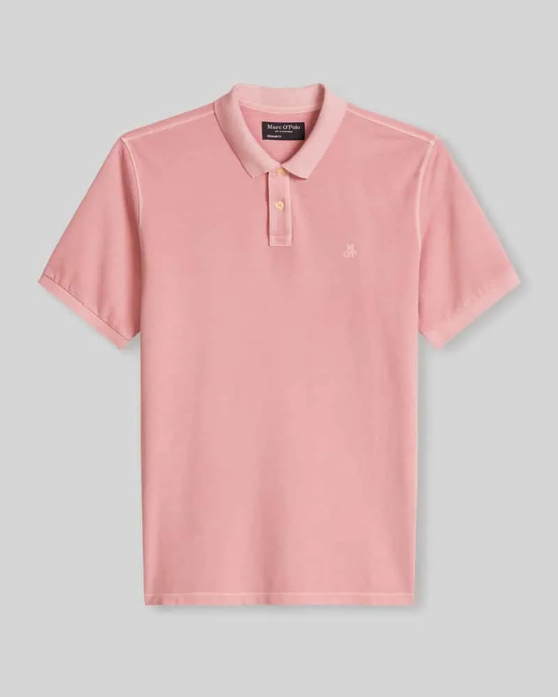 Marc O'Polo Regular Fit Poloshirt aus reiner Baumwolle mit Logo-Stitching Rose