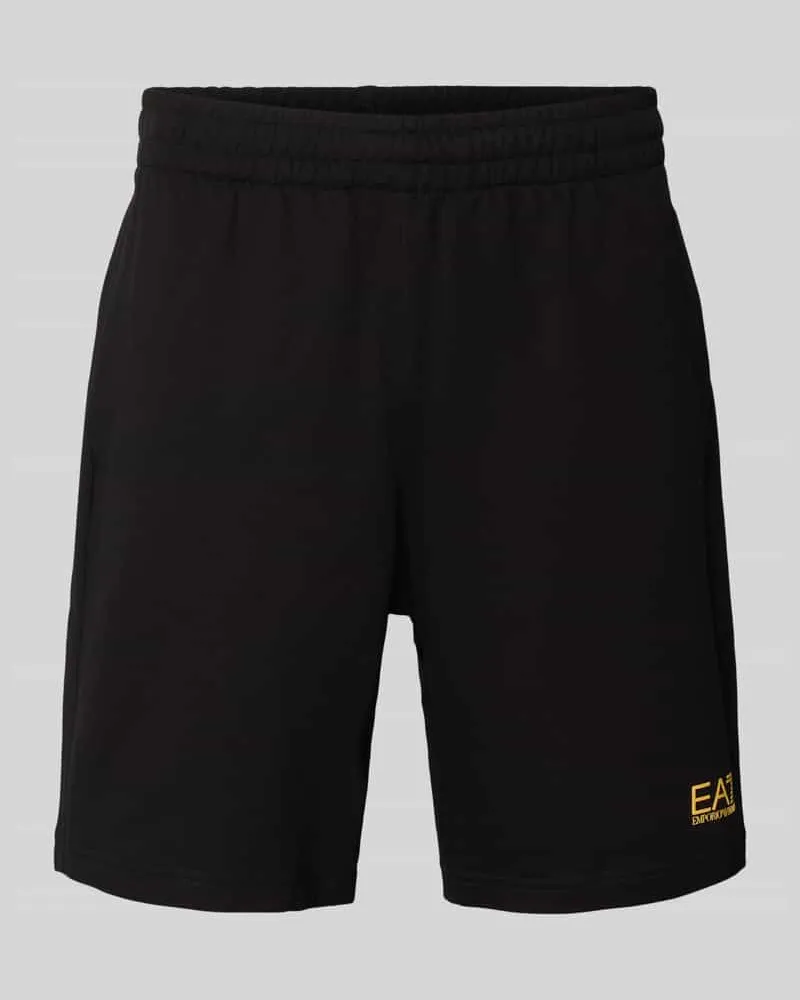 EA7 Shorts mit elastischem Bund und Logo Black