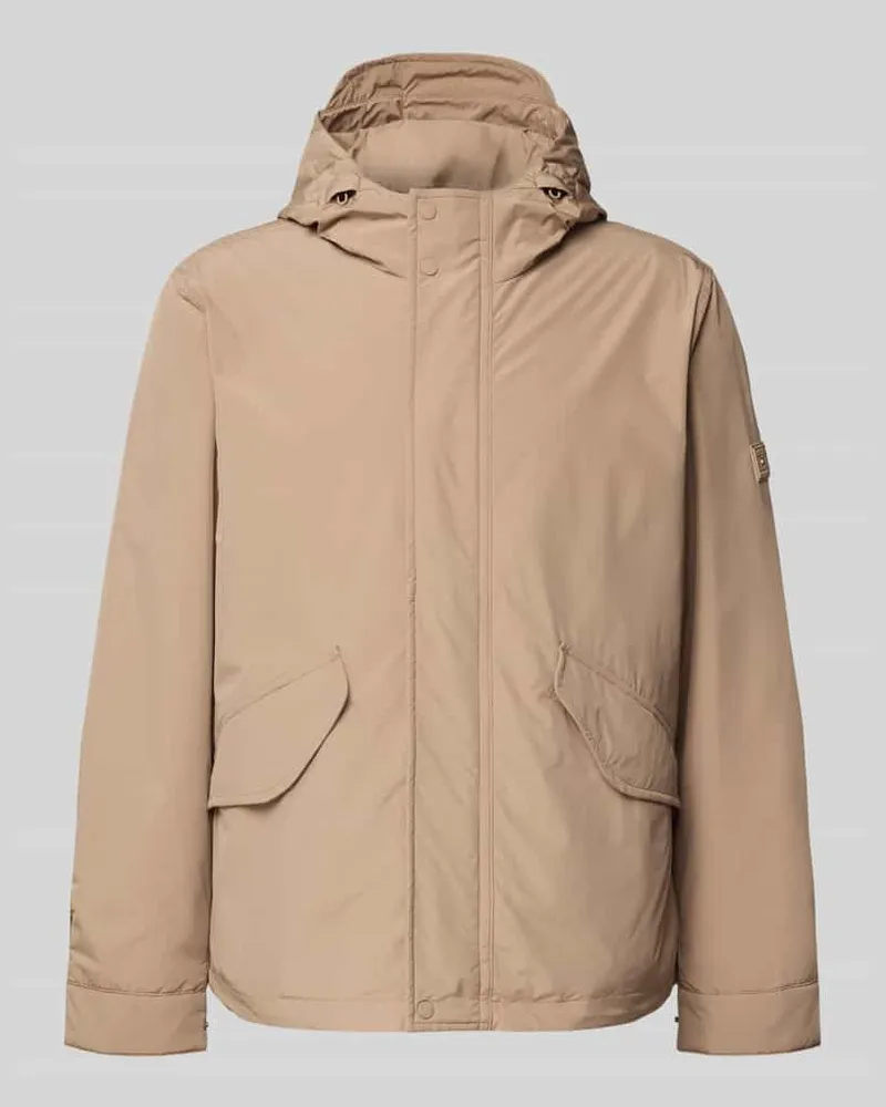 Tommy Hilfiger Regular Fit Funktionsjacke mit Kapuze Beige