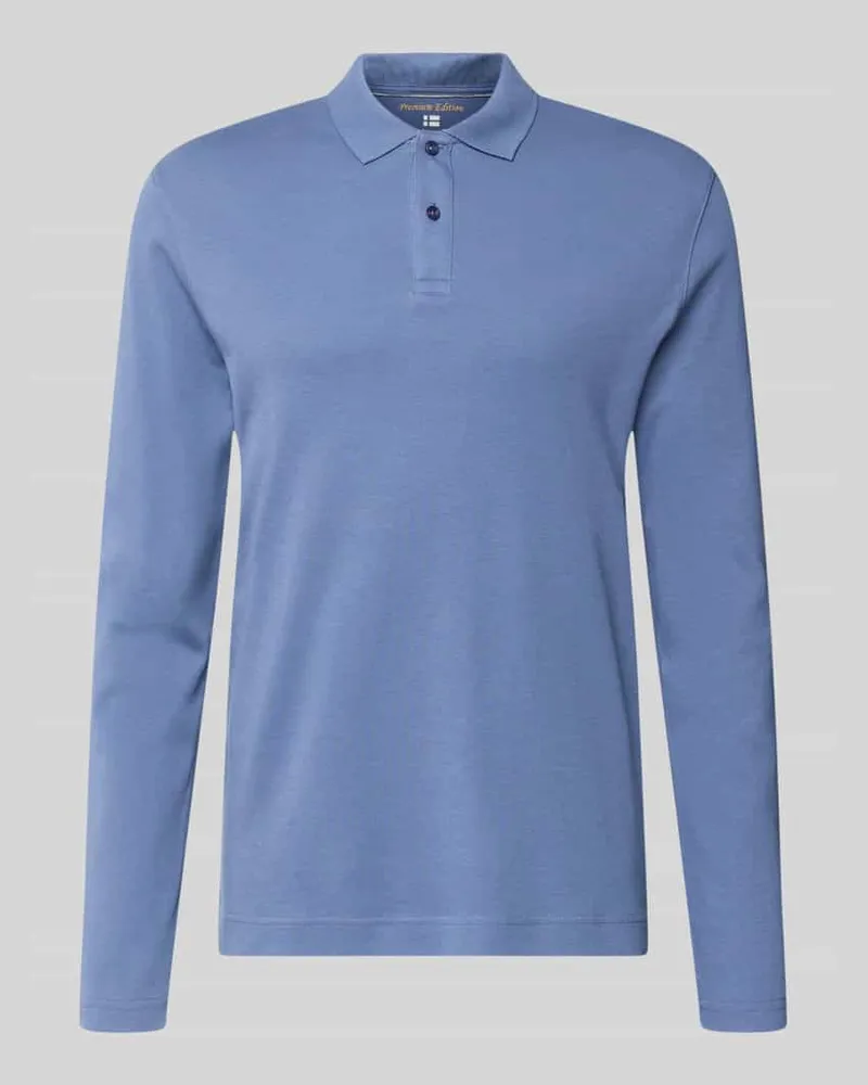 Christian Berg Regular Fit Poloshirt aus reiner Baumwolle Jeansblau