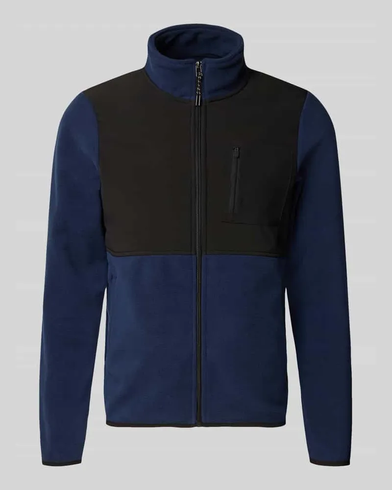 Blend Fleecejacke mit Reißverschlusstaschen Modell 'MARIO Marine