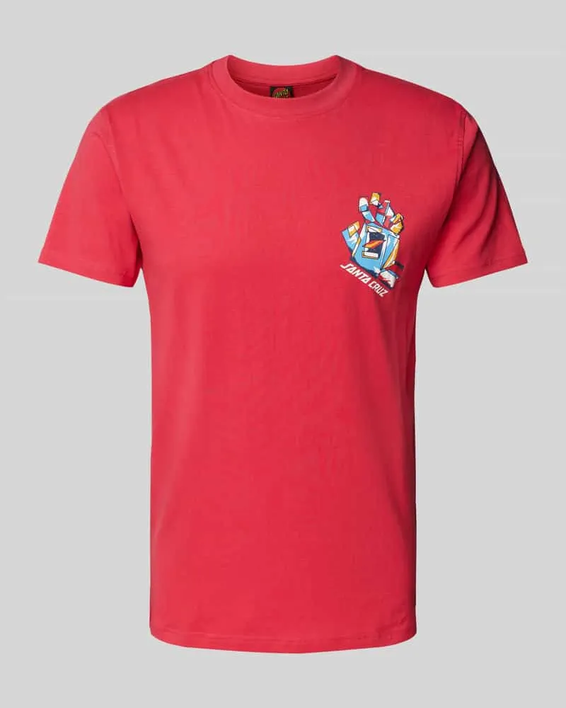 Santa Cruz T-Shirt mit Label-Print Rot