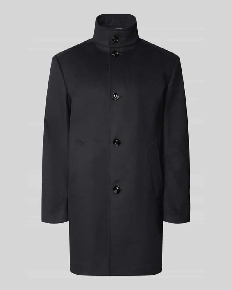 JOOP! Regular Fit Mantel aus Woll-Mix Modell 'MARAN Black