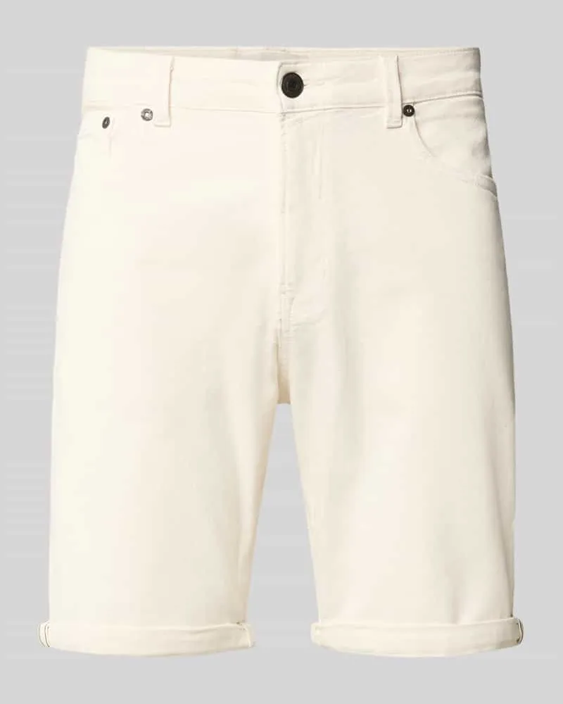 Jack & Jones Jeansshorts mit Umschlag und Eingrifftaschen Modell 'RICK ALLEN Weiss