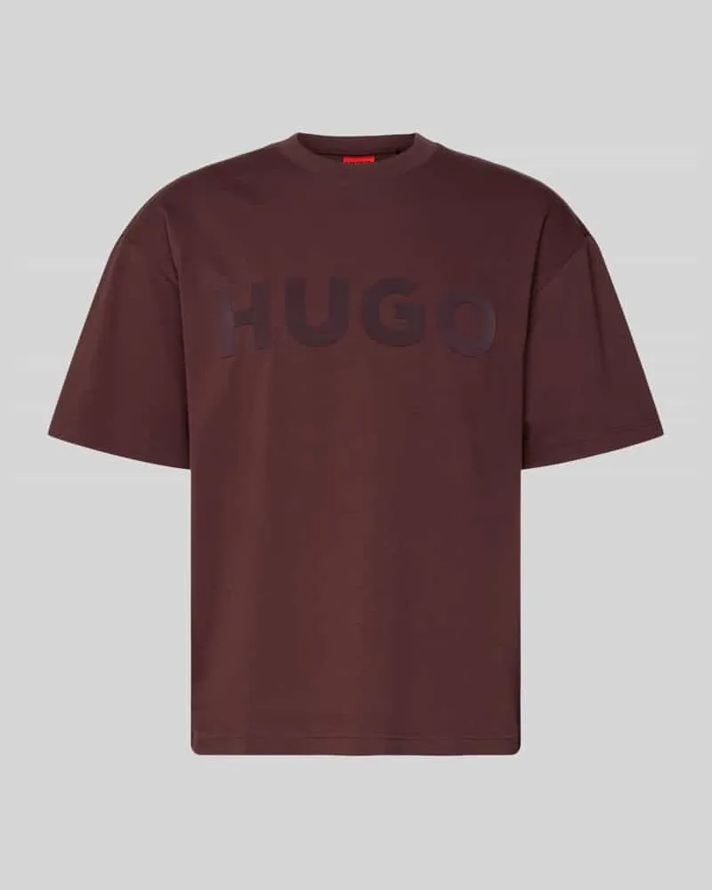 HUGO BOSS Oversized T-Shirt aus reiner Baumwolle Modell 'DINKEE Bordeaux