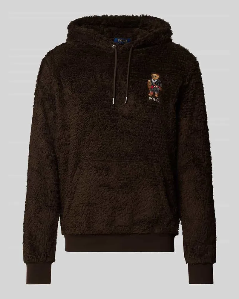 Ralph Lauren Hoodie aus Kunstfell Dunkelbraun