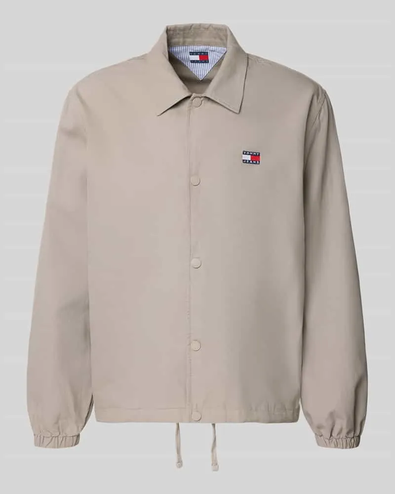 Tommy Hilfiger Regular Fit Hemdjacke aus reiner Baumwolle Beige