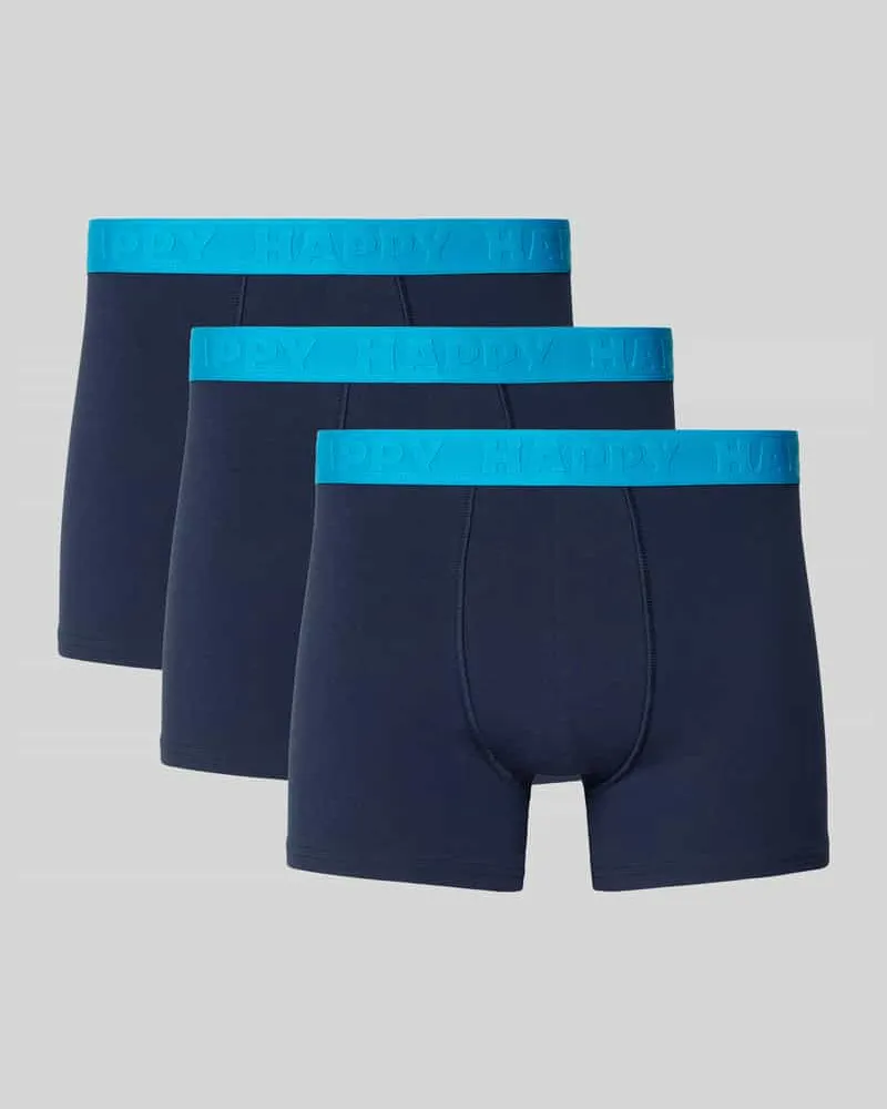 Happy Socks Trunks mit elastischem Bund im 3er-Pack Marine