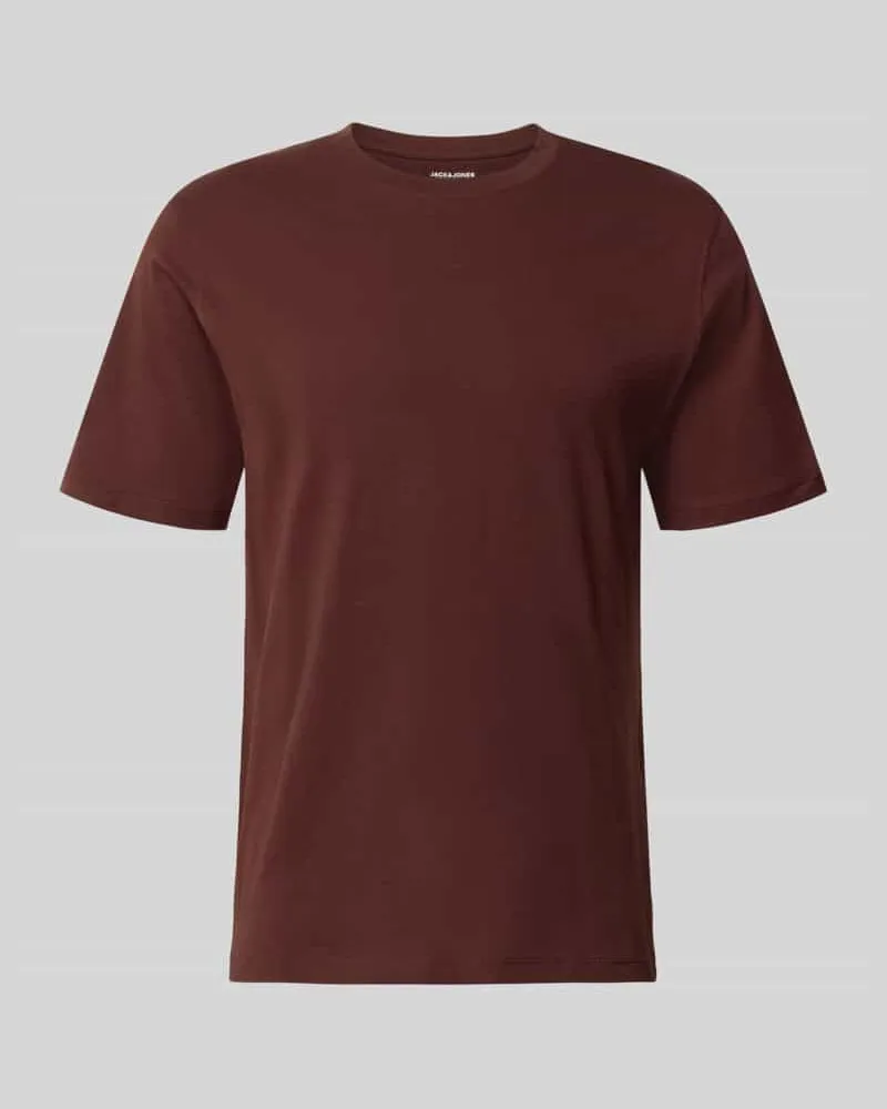 Jack & Jones T-Shirt mit Rundhalsausschnitt Modell 'ORGANIC Bordeaux